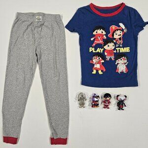 Ryan’s World Pajama Set Size 8 w/ Toy Figures Playtime Bundle